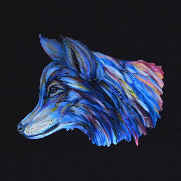 Blue Wolf by candimoonart